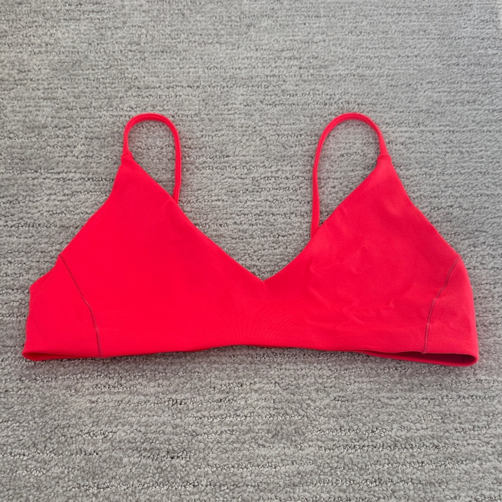 Left On Friday Vibrant Red Bikini Top